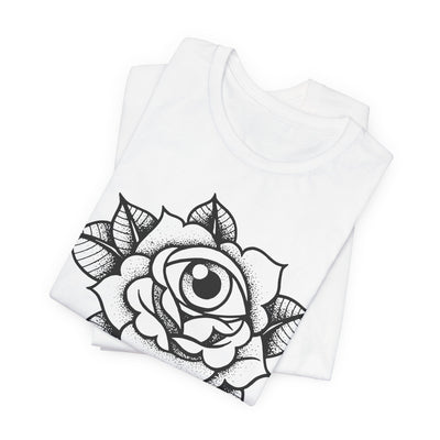 Blooming Eyeball Rose T-Shirt | Traditional Tattoo Art Design Tee