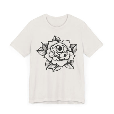 Blooming Eyeball Rose T-Shirt | Traditional Tattoo Art Design Tee