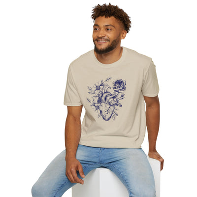 Anatomical Heart Bouquet T-Shirt | Human Heart Illustration Tee