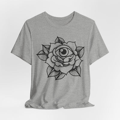 Blooming Eyeball Rose T-Shirt | Traditional Tattoo Art Design Tee