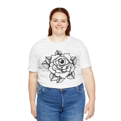 Blooming Eyeball Rose T-Shirt | Traditional Tattoo Art Design Tee