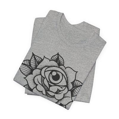 Blooming Eyeball Rose T-Shirt | Traditional Tattoo Art Design Tee