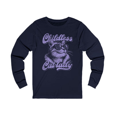 Childless Cat Lady Long Sleeve T-Shirt | Political Cat Mom Apparel