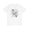 Bee and Honeycomb Botanical Illustration T-Shirt | Pollinator Design Tee for the Naturalist