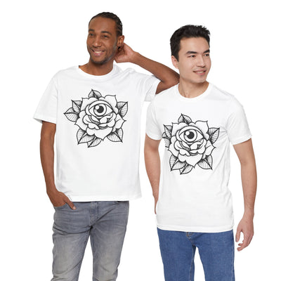 Blooming Eyeball Rose T-Shirt | Traditional Tattoo Art Design Tee