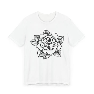 Blooming Eyeball Rose T-Shirt | Traditional Tattoo Art Design Tee