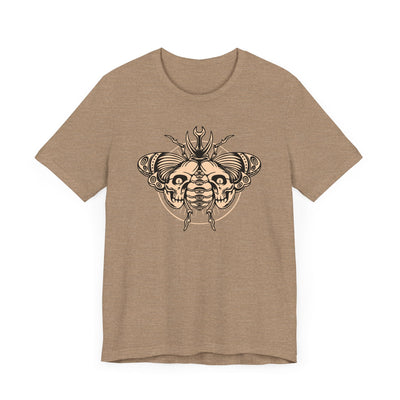 Death Beetle Skull T-Shirt | Gothic Tattoo-Inspired Tee