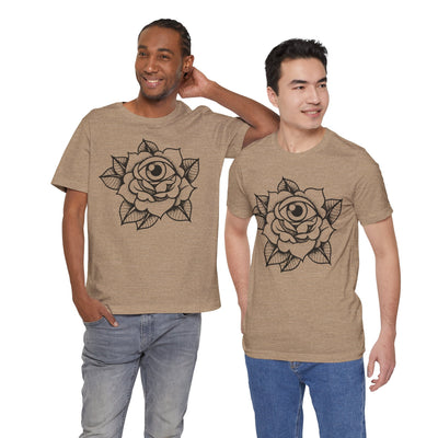 Blooming Eyeball Rose T-Shirt | Traditional Tattoo Art Design Tee