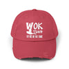 Wok Tuah Parody Distressed Baseball Cap | Viral Meme Pun 'Hawk Tuah' Design