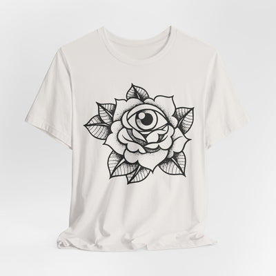 Blooming Eyeball Rose T-Shirt | Traditional Tattoo Art Design Tee