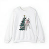 Half Merry, Half Scary Pullover Sweatshirt - Christmas and Halloween Fusion