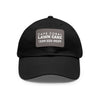 Cape Coral Lawn Care Logo Text White Dad Hat with Leather Patch (Rectangle)