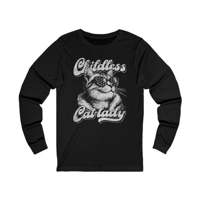 Childless Cat Lady Long Sleeve T-Shirt | Political Cat Mom Apparel