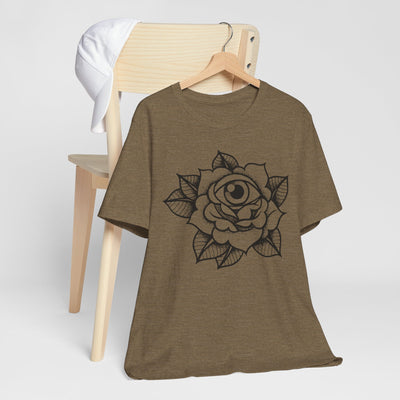 Blooming Eyeball Rose T-Shirt | Traditional Tattoo Art Design Tee