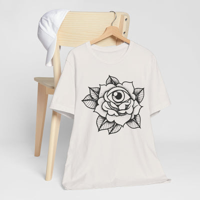 Blooming Eyeball Rose T-Shirt | Traditional Tattoo Art Design Tee