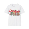 Christmas Junkie' Colorful Hardcore Holiday Design T-Shirt | Festive Cheer Enthusiast Tee