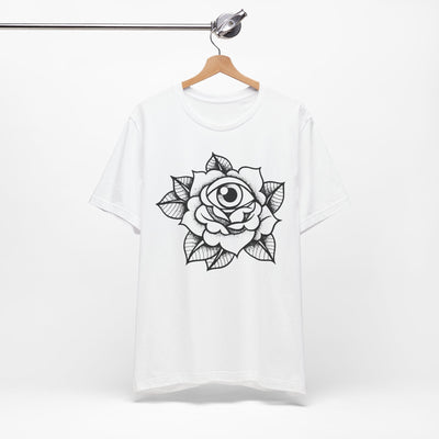 Blooming Eyeball Rose T-Shirt | Traditional Tattoo Art Design Tee