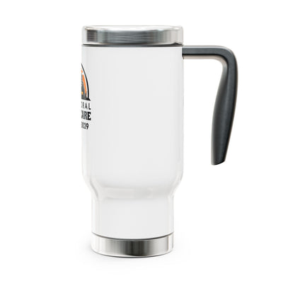 Custom Brand Stainless Steel Travel Mug with Handle, 14oz | Cape Coral Lawn Care