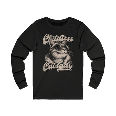 Childless Cat Lady Long Sleeve T-Shirt | Political Cat Mom Apparel