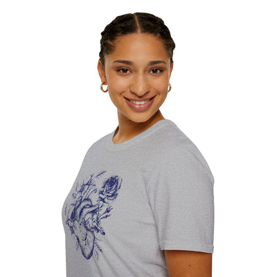 Anatomical Heart Bouquet T-Shirt | Human Heart Illustration Tee