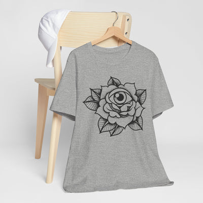 Blooming Eyeball Rose T-Shirt | Traditional Tattoo Art Design Tee