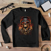 Long-Sleeve Biker Skull T-Shirt