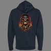 Zip-Up Biker Skull Hoodie