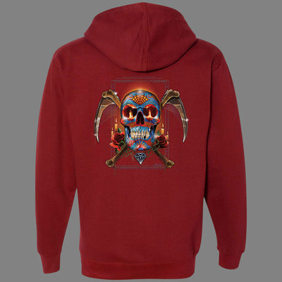 Zip-Up Day of the Dead, Sugar Skull Hoodie