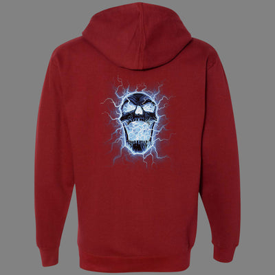 Zip-Up Electric Skull Hoodie