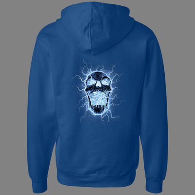 Zip-Up Electric Skull Hoodie