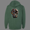 Zip-Up Glowing Cyborg Skull Hoodie