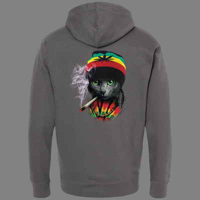 Zip-Up Rasta Cat Hoodie