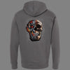 Zip-Up Glowing Cyborg Skull Hoodie