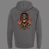 Zip-Up Biker Skull Hoodie