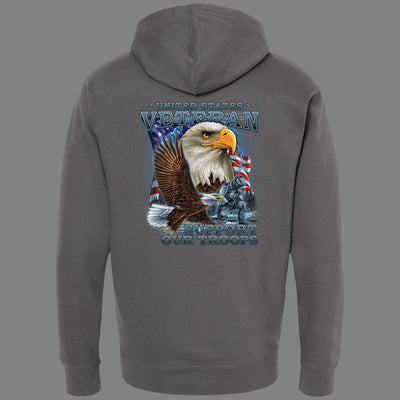 Zip-Up U.S. Veteran, Support our Troops Hoodie