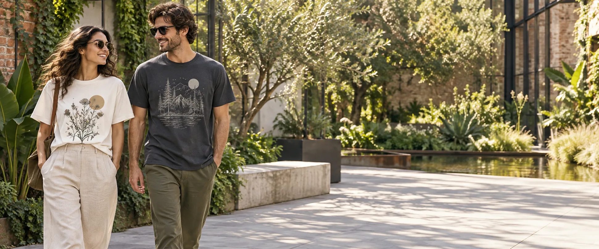 Original nature-inspired graphic T-shirt concepts