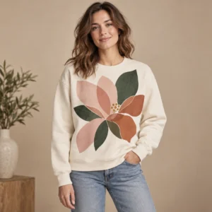 Abstract Petals Crewneck Sweatshirt