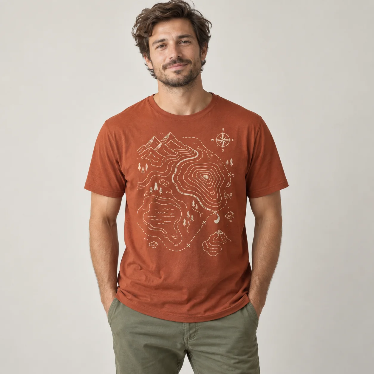 Atlas Lines Graphic Tee