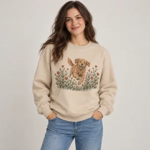 Dog in the Meadow Crewneck Sweatshirt