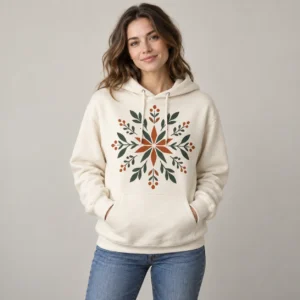 Folk Starburst Pullover Hoodie