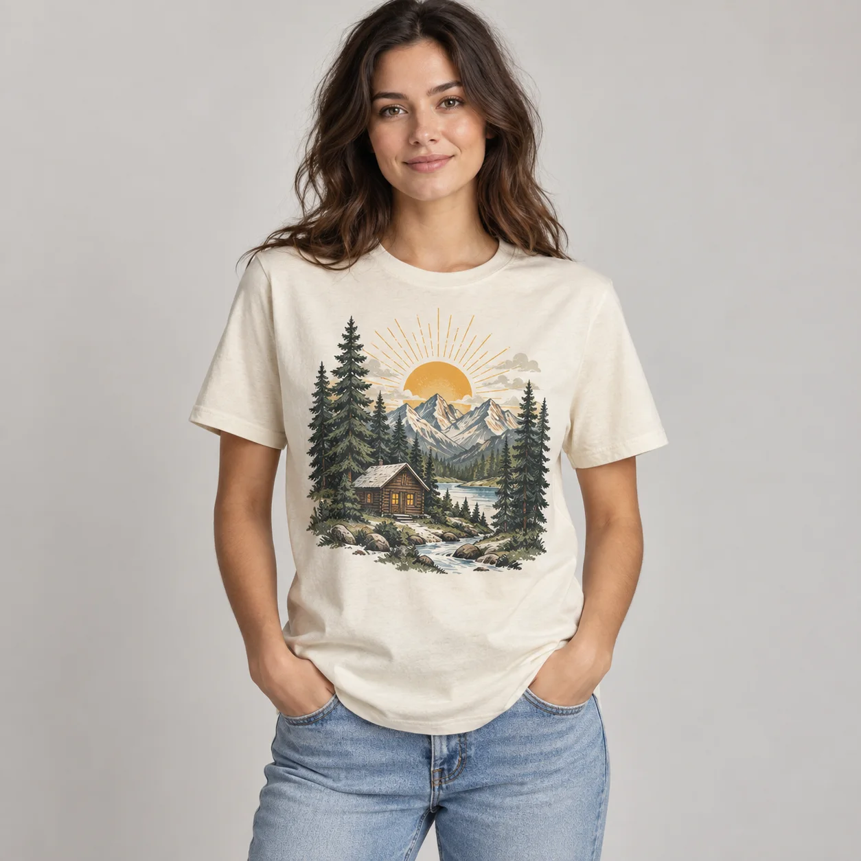Mountain Cabin Graphic Tee