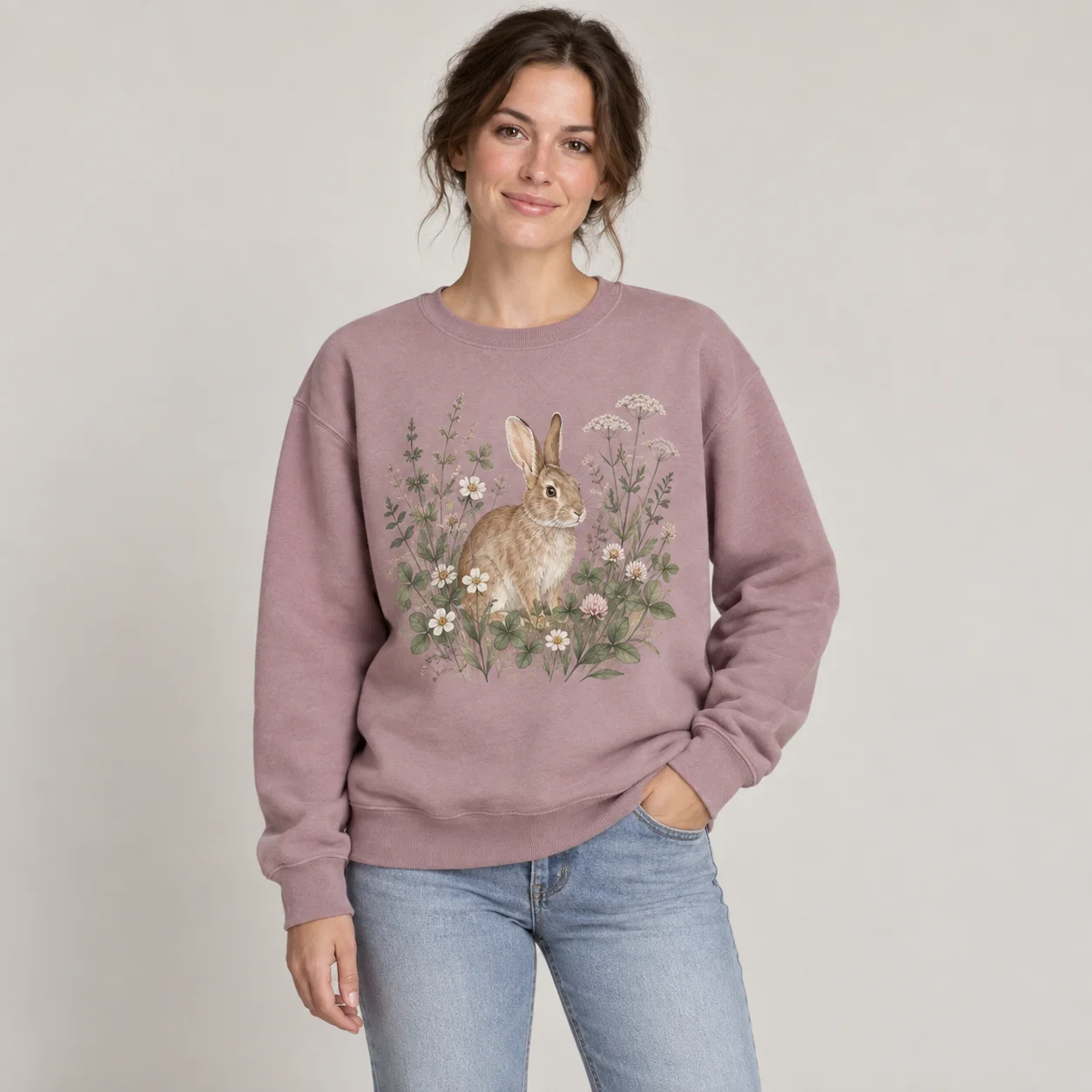 Rabbit Garden Crewneck Sweatshirt