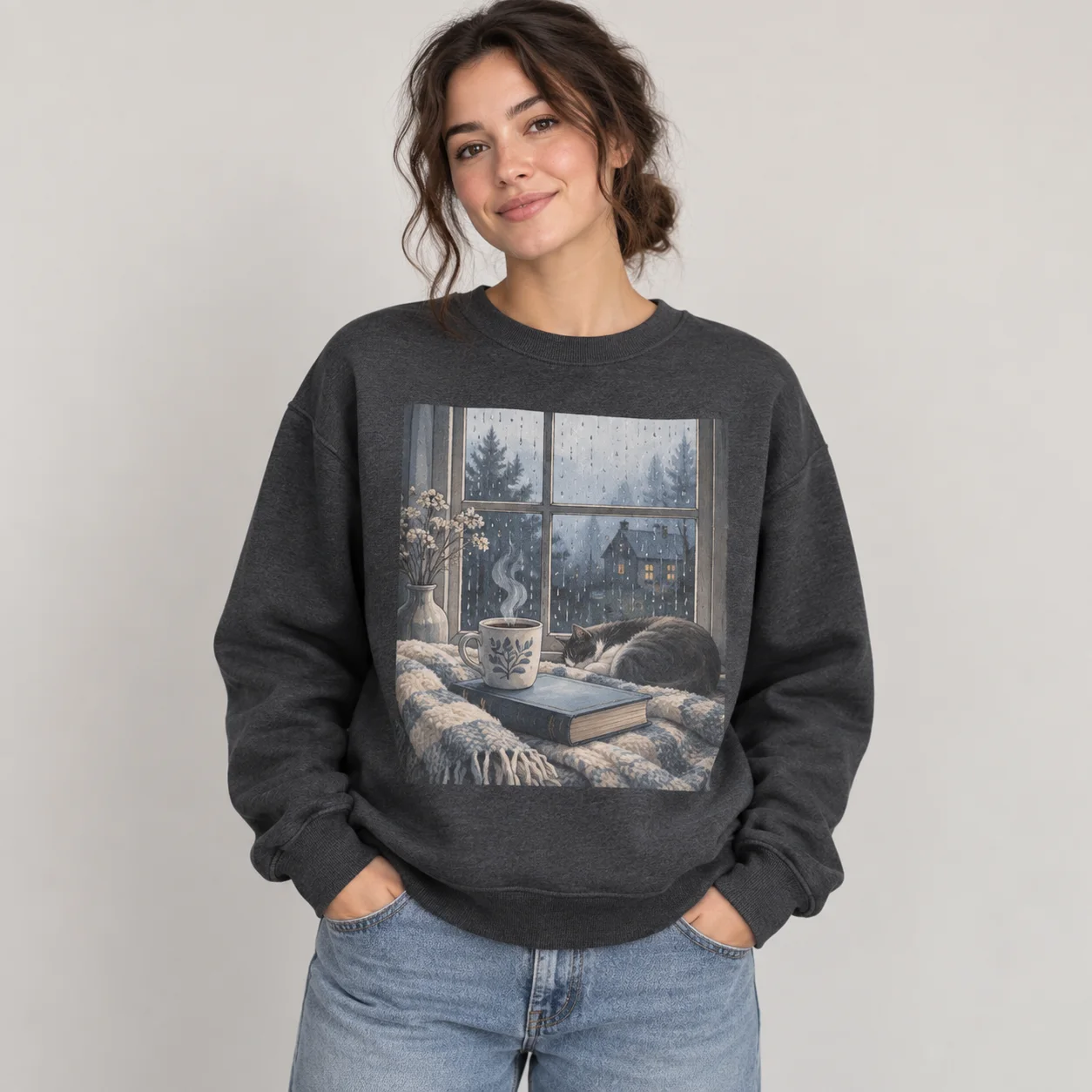 Rainy Window Crewneck Sweatshirt