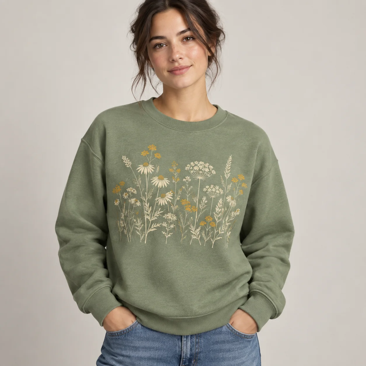 Wildflower Field Crewneck Sweatshirt